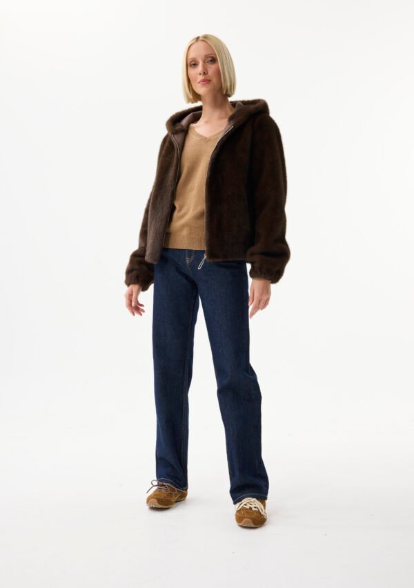 Leo & Ugo Reversible Jas Fake Fur KH921 Bruin - Afbeelding 3