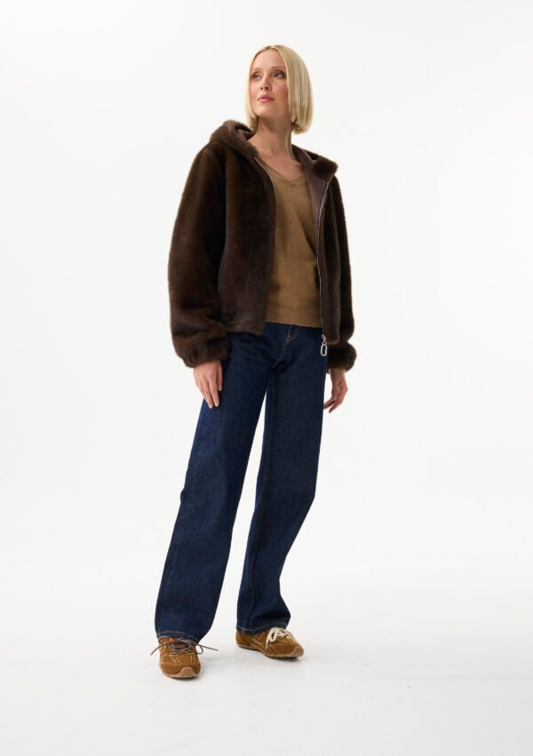 Leo & Ugo Reversible Jas Fake Fur KH921 Bruin - Afbeelding 2