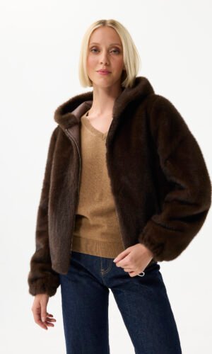 Leo & Ugo Reversible Jas Fake Fur KH921 Bruin