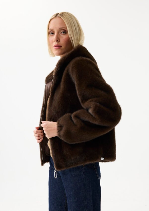 Leo & Ugo Reversible Jas Fake Fur KH921 Bruin - Afbeelding 4