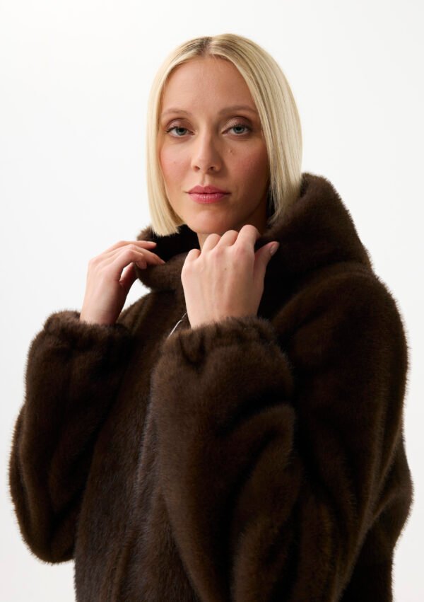 Leo & Ugo Reversible Jas Fake Fur KH921 Bruin - Afbeelding 6
