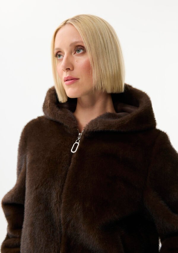 Leo & Ugo Reversible Jas Fake Fur KH921 Bruin - Afbeelding 7