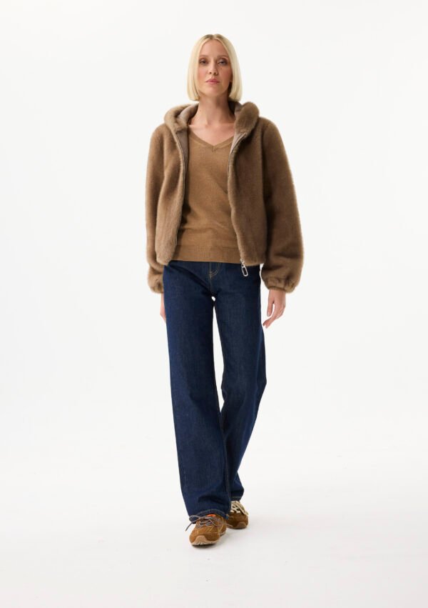 Leo & Ugo Reversible Jas Fake Fur KH921 Camel - Afbeelding 11