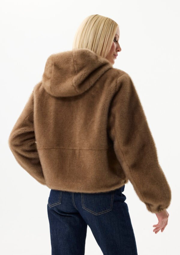 Leo & Ugo Reversible Jas Fake Fur KH921 Camel - Afbeelding 10