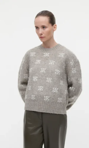 Studio AR Pullover Alyssa 11TL256061 Clay White Brushed