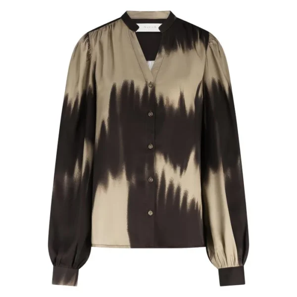 Nukus Lizzy Blouse NKF02074 Sand/Dark Chocolate - Afbeelding 5