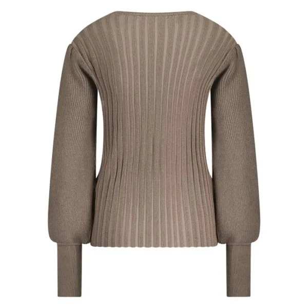 Nukus Mulberry Trui Lurex NKF03024 Fango - Afbeelding 6
