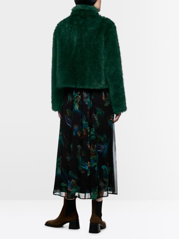 MarcCain Knusse Jas Fake Fur ZC1207W64 Dark Jade Green - Afbeelding 8