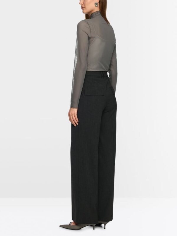 MarcCain Mesh Longsleeve Hotfixsteentjes ZC 48.15 J47 Soft Charcoal - Afbeelding 6