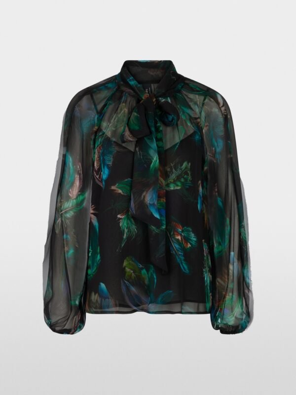 MarcCain Transparante Blouse Viscose ZC5132W82 Dark Jade Green - Afbeelding 9