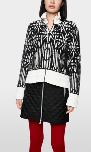 Marc Cain Gebreide Vest ZS3918M26 Black & White