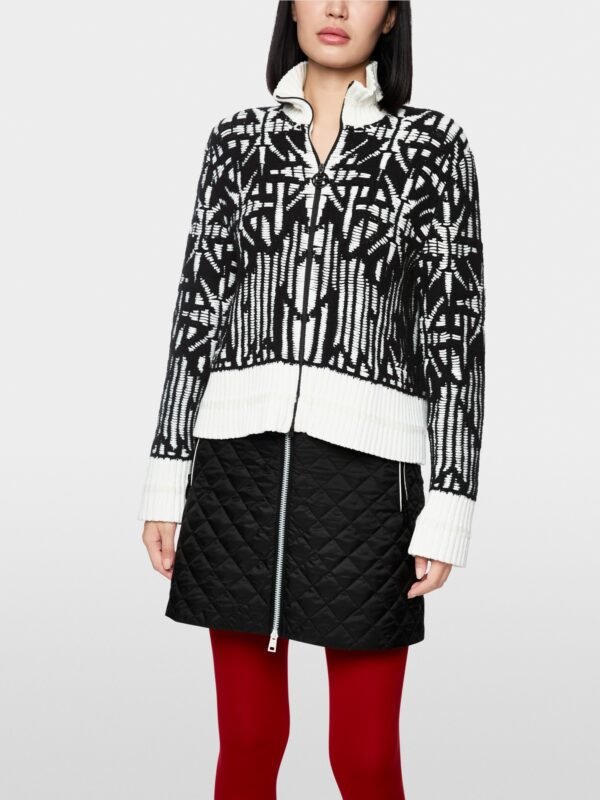 Marc Cain Gebreide Vest ZS3918M26 Black & White