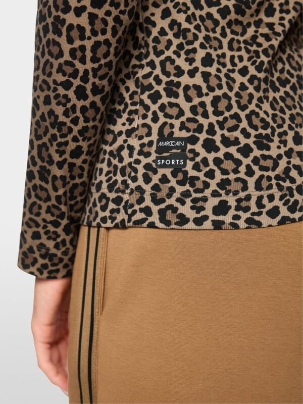 MarcCain Getailleerd Shirt Luipaardprint ZS 48.41 J61 Milk Coffee - Afbeelding 4