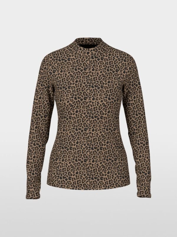 MarcCain Getailleerd Shirt Luipaardprint ZS 48.41 J61 Milk Coffee - Afbeelding 8