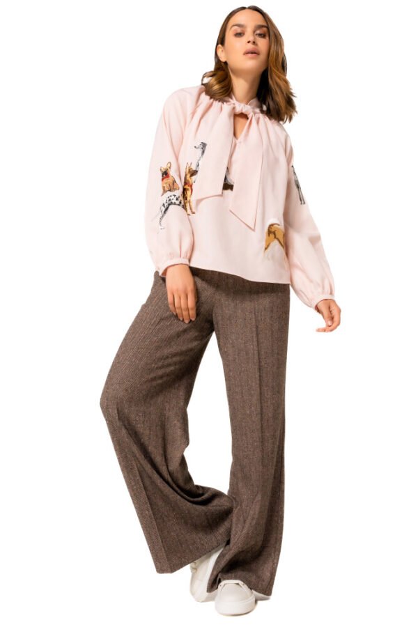 Caroline Biss Rechtvallende Blouse Hond Broderie 4632 Multi Color - Afbeelding 6