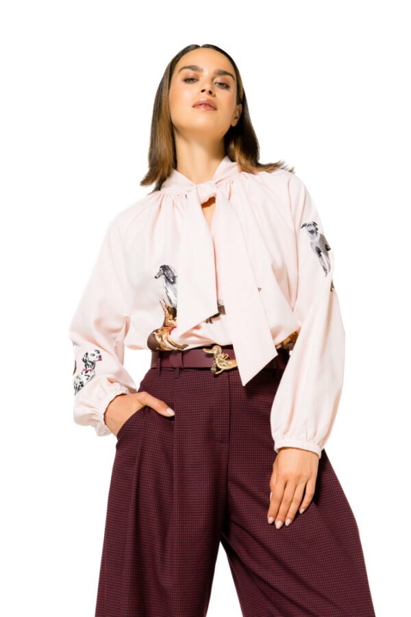Caroline Biss Rechtvallende Blouse Hond Broderie 4632 Multi Color
