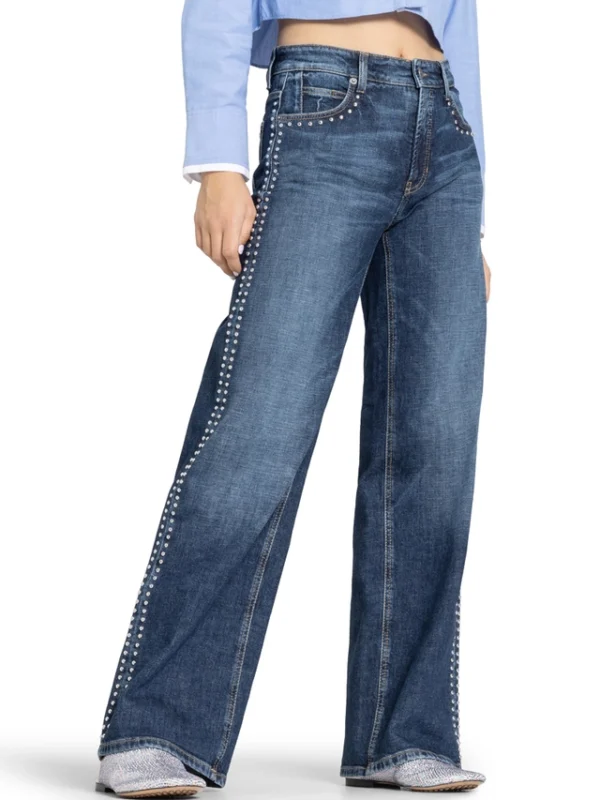 Cambio Jeans Studs Aimee 9132 0035-18 Blauw