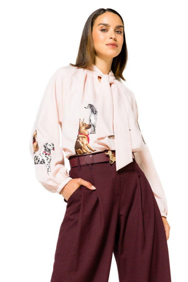 Caroline Biss Rechtvallende Blouse Hond Broderie 4632 Multi Color - Afbeelding 2