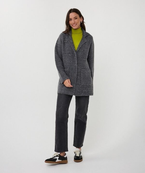 Esqualo Vest Blazer F25.02531 Donkergrijs Melange - Afbeelding 2