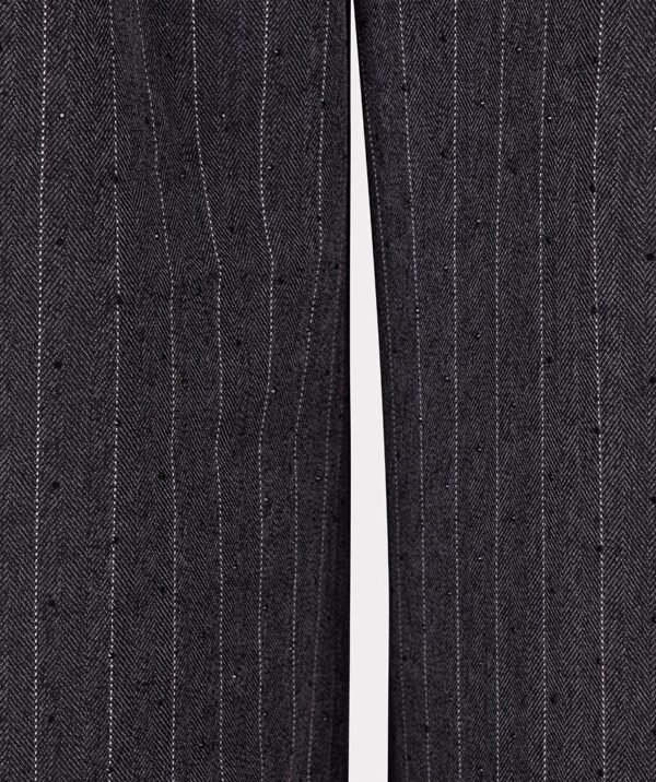 Esqualo High Waist Broek Stripe Studs F25.10517 Donkergrijs - Afbeelding 4