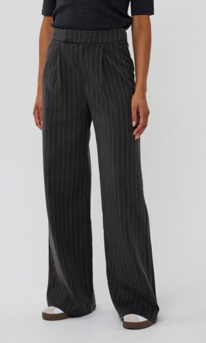 Esqualo High Waist Broek Stripe Studs F25.10517 Donkergrijs
