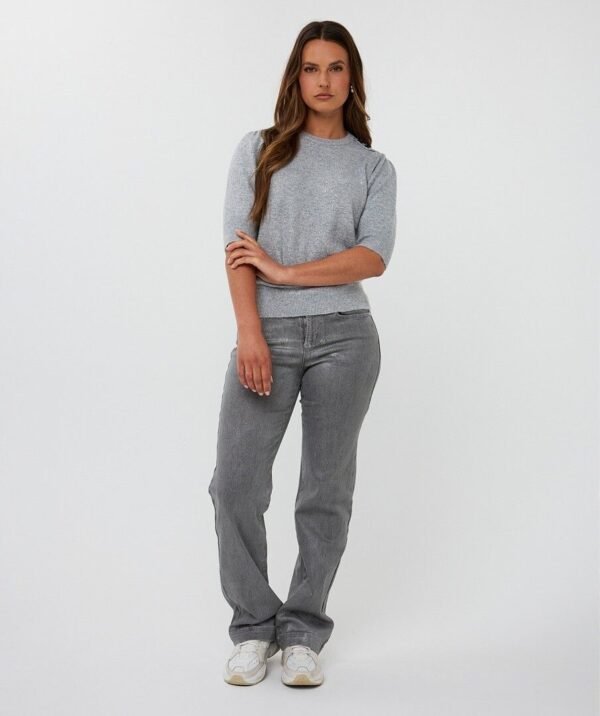 Esqualo Jeans Straight Metallic F25.12507 Grijs