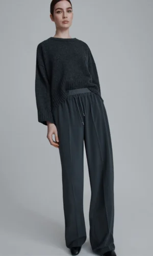 Marella Drawstring Broek Vanto MA10283 Dark Grey