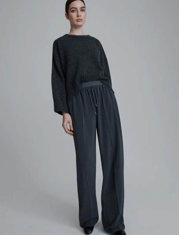 Marella Drawstring Broek Vanto MA10283 Dark Grey
