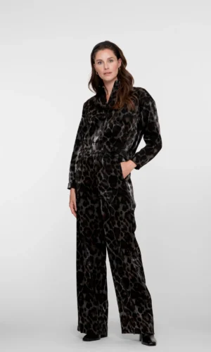 Geisha Broek Leopard Print 51682-20 Grijs/Brons