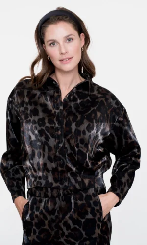 Geisha Blazer Jasje Leopard Print 55723-20 Grijs/Brons