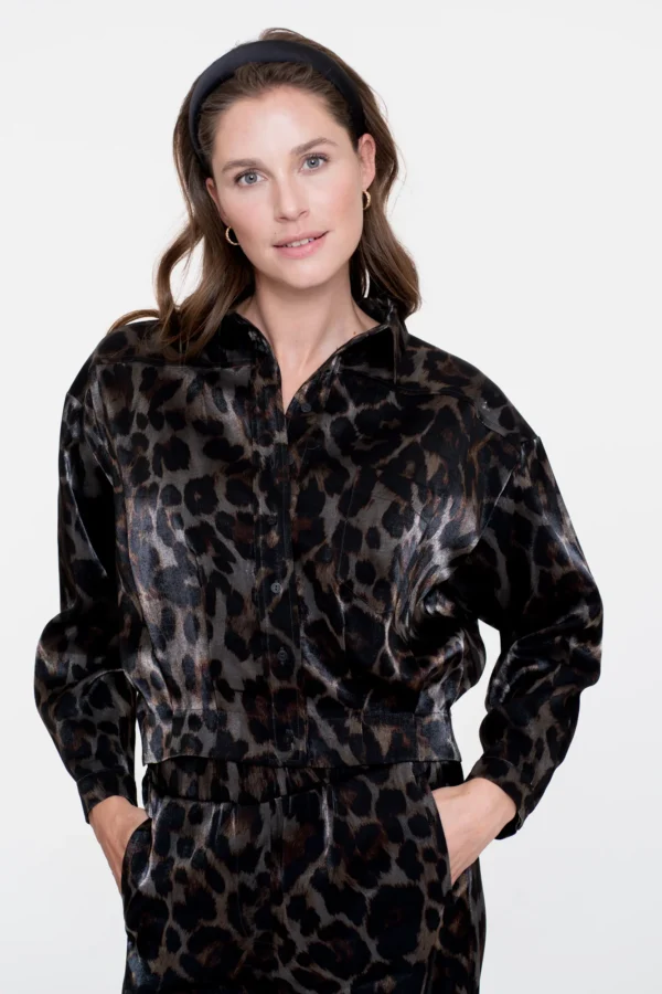 Geisha Blazer Jasje Leopard Print 55723-20 Grijs/Brons