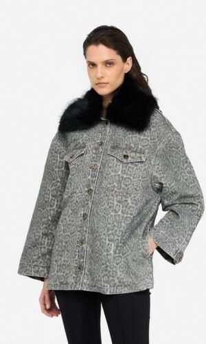 Liu Jo Faux Fur Jacket MF5331-T160A Grijs Print