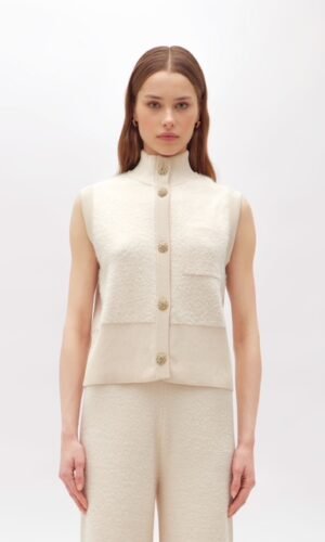 Blu Girl Gebreid Vest Fur Effect RF5236-MA39R Buttercream