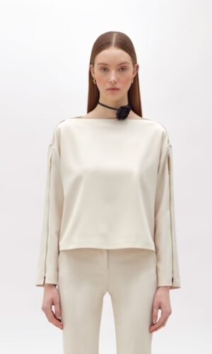 Blu Girl Cady Blouse RF5027-T3190 Buttercream