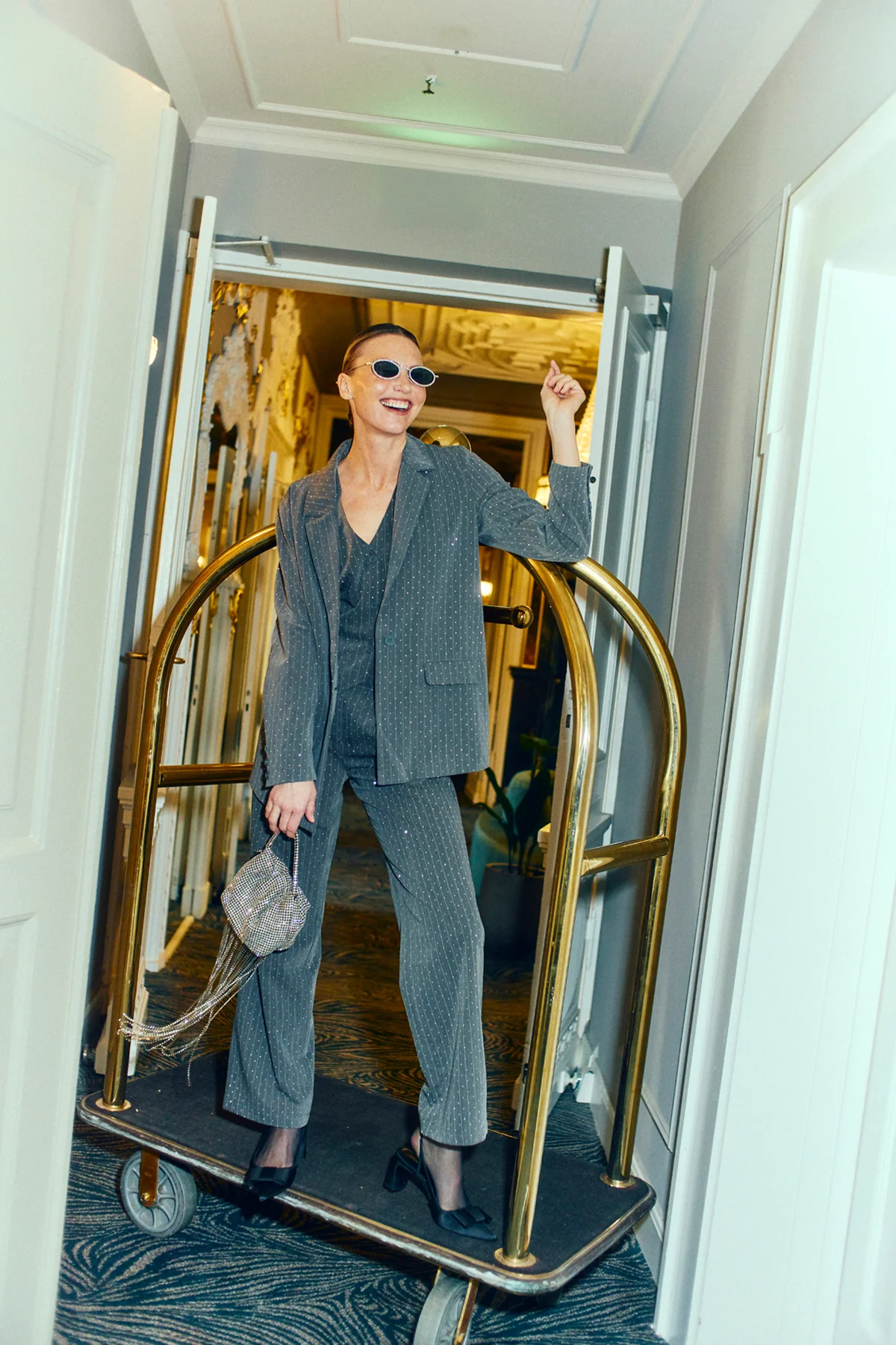 Freequent FQWIDY Broek 20661 White & Grey - Afbeelding 3