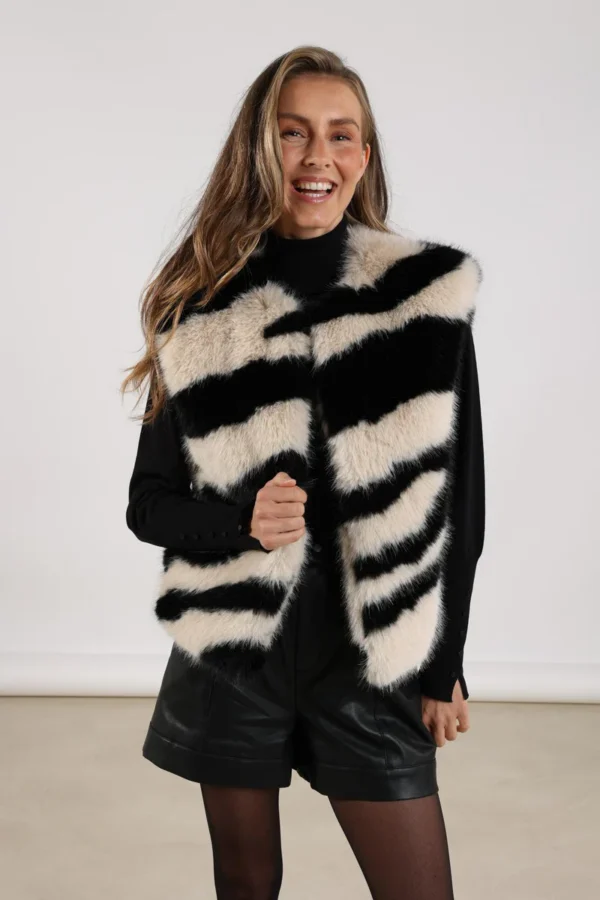 Nukus Fally Gilet NKF08015 Sand/Black