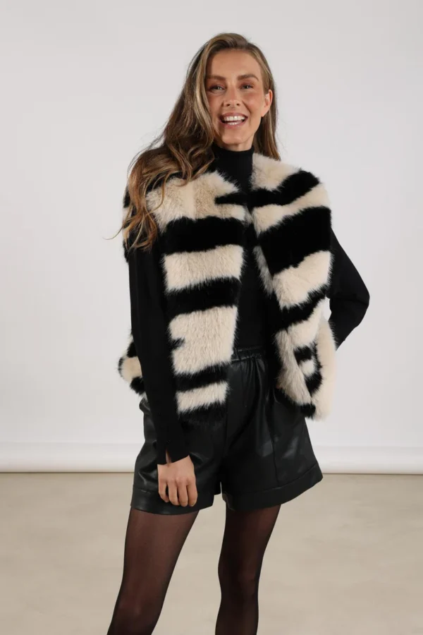 Nukus Fally Gilet NKF08015 Sand/Black - Afbeelding 3