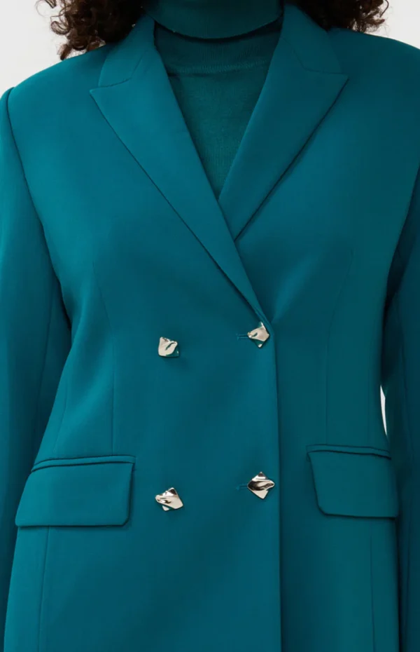 Esqualo Jurk Blazer W25.10733 Teal - Afbeelding 3