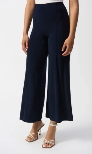 Joseph Ribkoff Broek Silky Knit Pull-On Wide Leg 251017S26 Midnight Blue