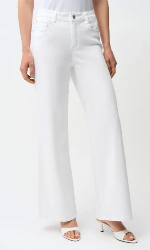 Joseph Ribkoff Goldie Classic Wide-Leg Stretch Jeans 261989 White