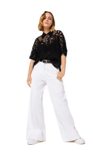 Caroline Biss Broek Mid Waist 1504 Off White