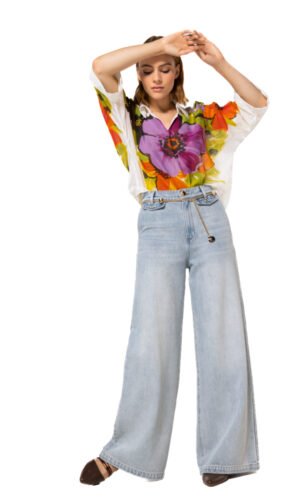 Caroline Biss Wijde Jeans 1591 Crystal Blue