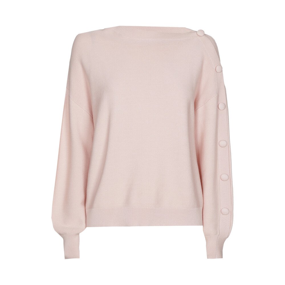 Caroline Biss Trui Drukknoopdetail 1207 Nude - Afbeelding 6