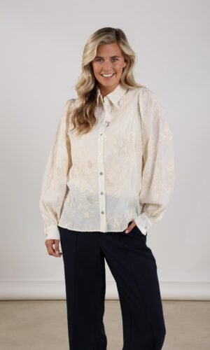 Nukus Avy Blouse Embroidery NKS02203 Off White