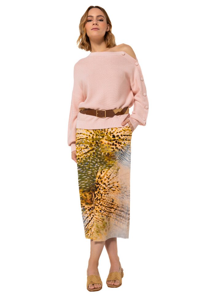 Caroline Biss Trui Drukknoopdetail 1207 Nude - Afbeelding 2