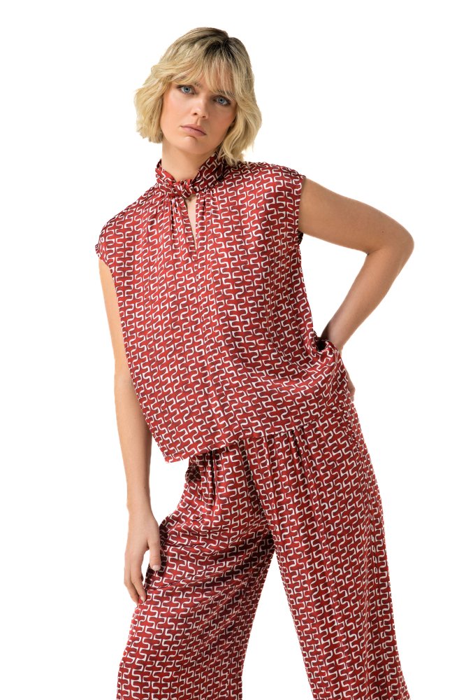 Caroline Biss Mouwloze Top 1685 Multicolor