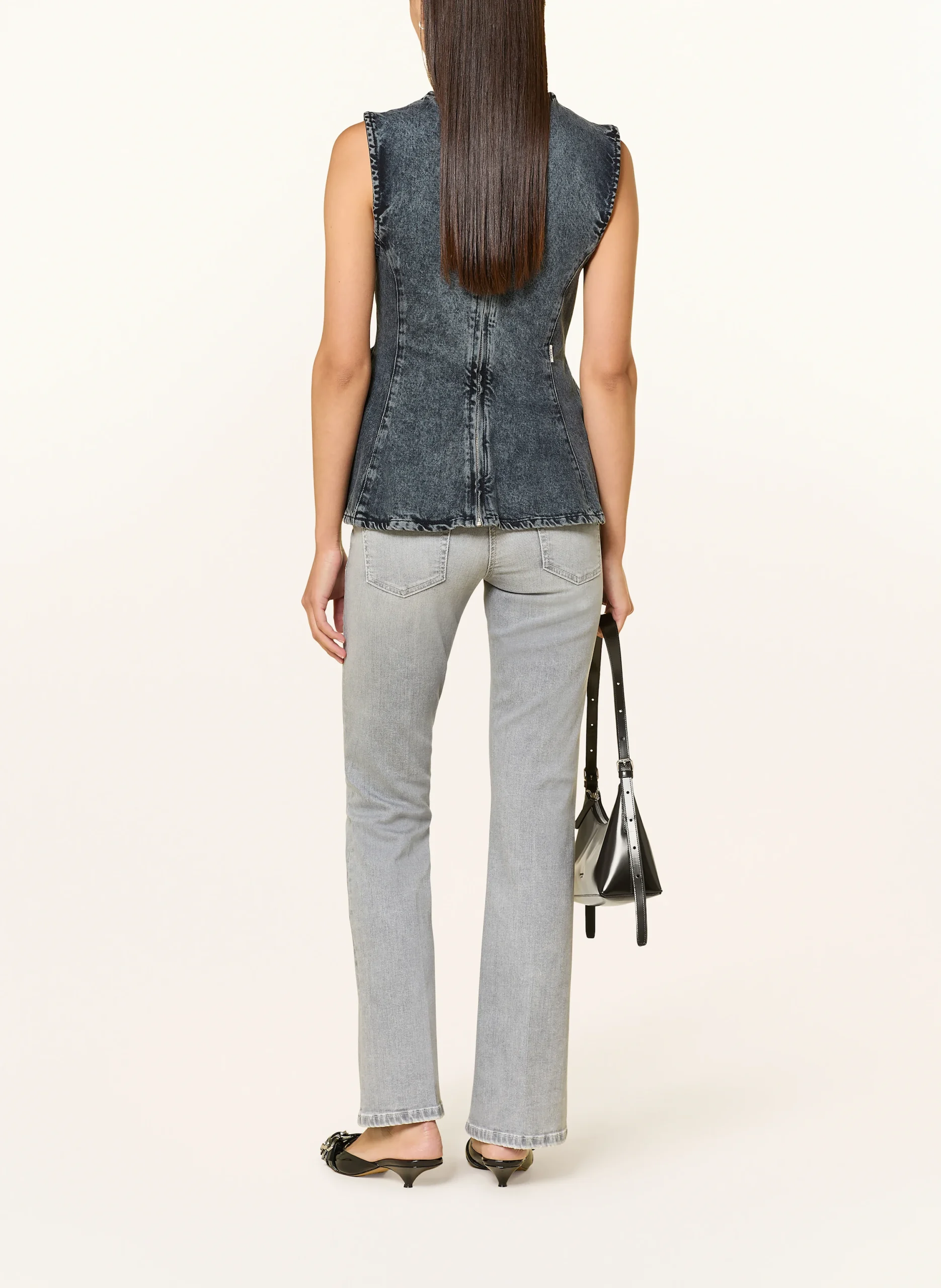 Cambio Flared Jeans Paris 9221 0097-02 Grey Denim - Afbeelding 3