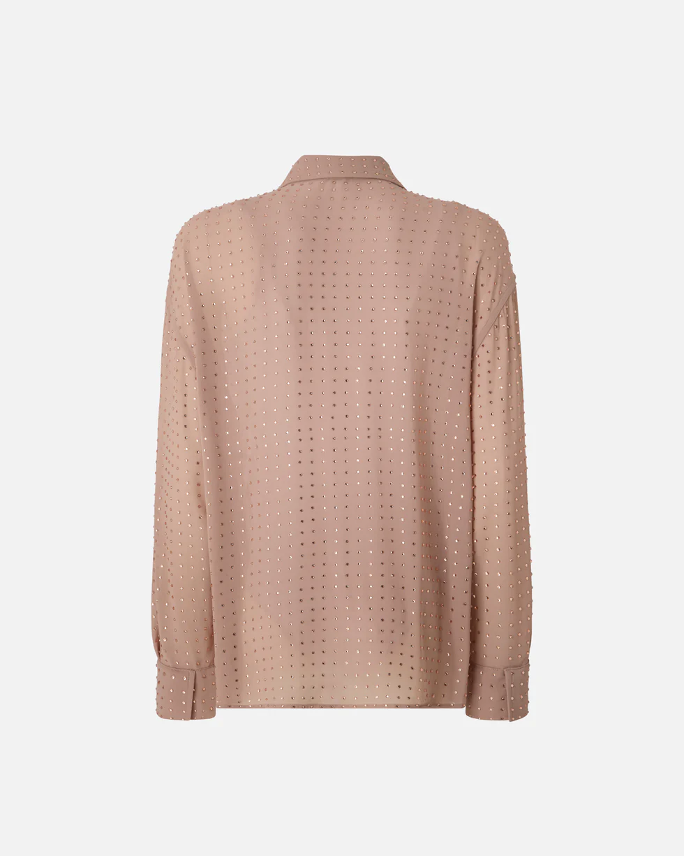 Pinko Blouse Rhinestoned Georgette 106259-A32X Pink - Afbeelding 2