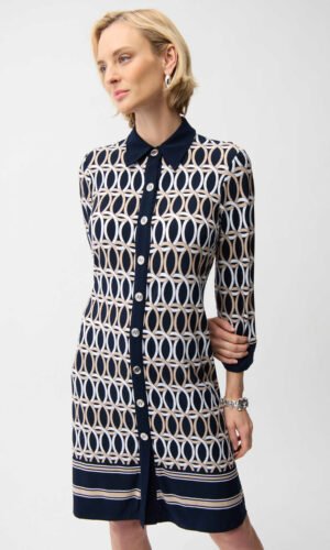 Joseph Ribkoff Jurk 216903 Midnight Blue/Multi