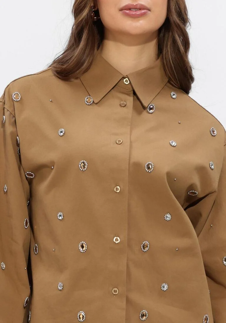 Silvian Heach Blouse Hestua GPP2646CA Bruin - Afbeelding 3